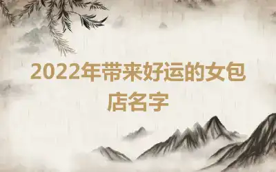 2022年带来好运的女包店名字