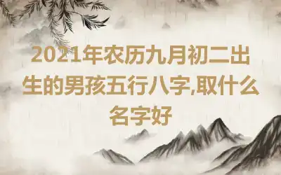 2021年农历九月初二出生的男孩五行八字,取什么名字好