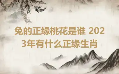 兔的正缘桃花是谁 2023年有什么正缘生肖