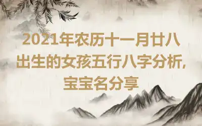 2021年农历十一月廿八出生的女孩五行八字分析,宝宝名分享