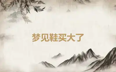 梦见鞋买大了