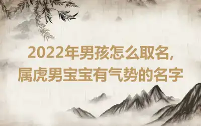2022年男孩怎么取名,属虎男宝宝有气势的名字