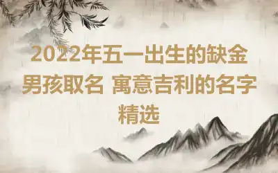 2022年五一出生的缺金男孩取名 寓意吉利的名字精选