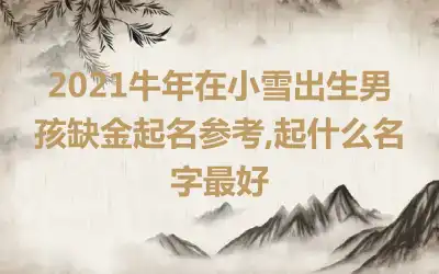 2021牛年在小雪出生男孩缺金起名参考,起什么名字最好