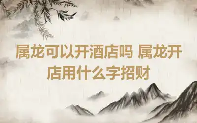 属龙可以开酒店吗 属龙开店用什么字招财