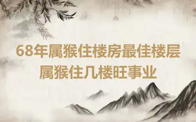 68年属猴住楼房最佳楼层 属猴住几楼旺事业