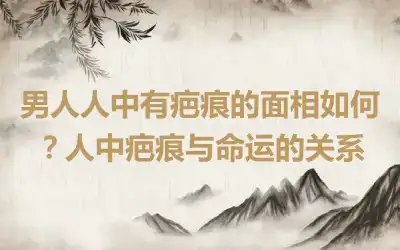 男人人中有疤痕的面相如何？人中疤痕与命运的关系