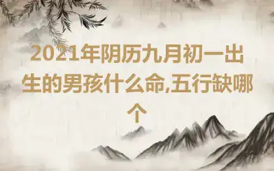 2021年阴历九月初一出生的男孩什么命,五行缺哪个