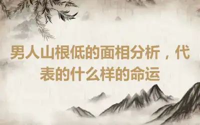 男人山根低的面相分析，代表的什么样的命运