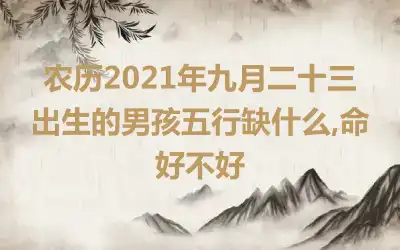 农历2021年九月二十三出生的男孩五行缺什么,命好不好