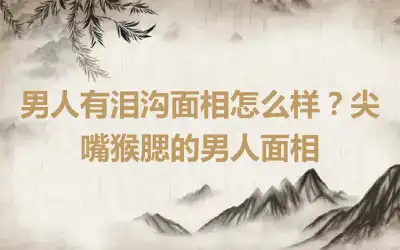 男人有泪沟面相怎么样？尖嘴猴腮的男人面相