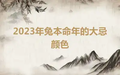 2023年兔本命年的大忌颜色