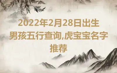 2022年2月28日出生男孩五行查询,虎宝宝名字推荐
