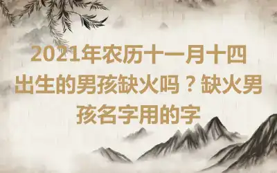 2021年农历十一月十四出生的男孩缺火吗？缺火男孩名字用的字