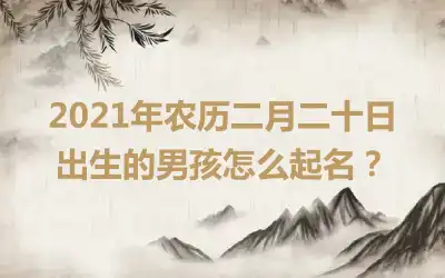 2021年农历二月二十日出生的男孩怎么起名？