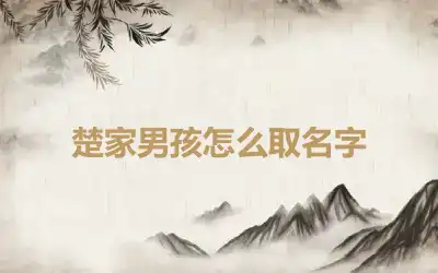 楚家男孩怎么取名字