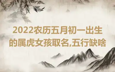 2022农历五月初一出生的属虎女孩取名,五行缺啥