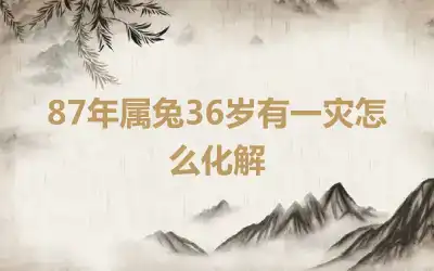 87年属兔36岁有一灾怎么化解