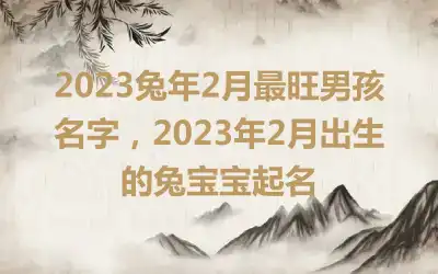 2023兔年2月最旺男孩名字，2023年2月出生的兔宝宝起名