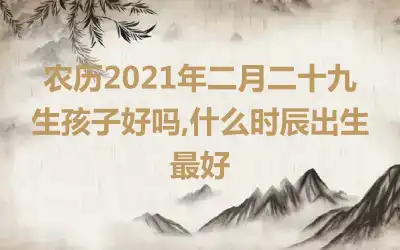 农历2021年二月二十九生孩子好吗,什么时辰出生最好