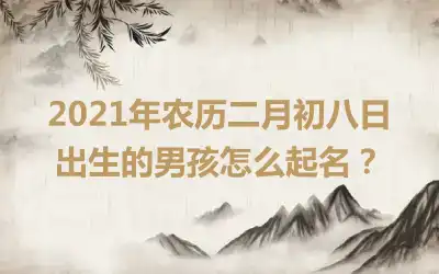 2021年农历二月初八日出生的男孩怎么起名？