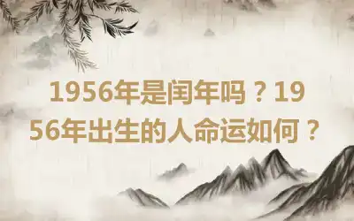1956年是闰年吗？1956年出生的人命运如何？