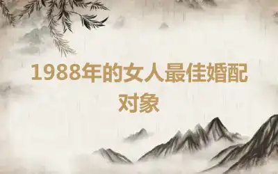 1988年的女人最佳婚配对象