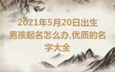 2021年5月20日出生男孩起名怎么办,优质的名字大全