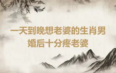 一天到晚想老婆的生肖男 婚后十分疼老婆