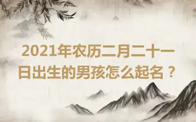 2021年农历二月二十一日出生的男孩怎么起名？