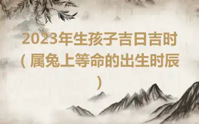 2023年生孩子吉日吉时( 属兔上等命的出生时辰)