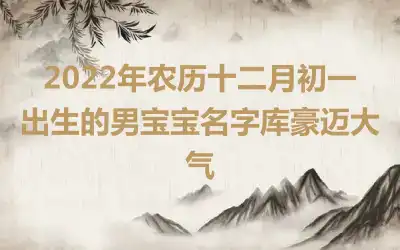 2022年农历十二月初一出生的男宝宝名字库豪迈大气