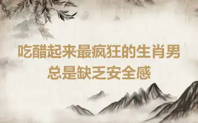吃醋起来最疯狂的生肖男 总是缺乏安全感