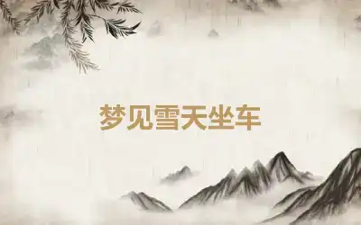 梦见雪天坐车