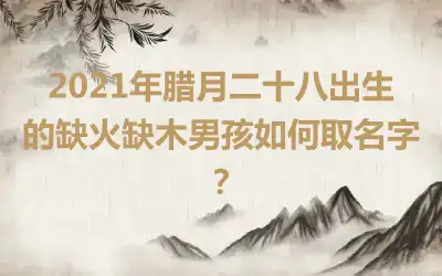 2021年腊月二十八出生的缺火缺木男孩如何取名字?