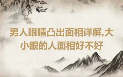 男人眼睛凸出面相详解,大小眼的人面相好不好