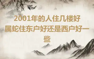 2001年的人住几楼好 属蛇住东户好还是西户好一些