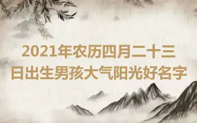 2021年农历四月二十三日出生男孩大气阳光好名字