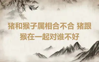 猪和猴子属相合不合 猪跟猴在一起对谁不好