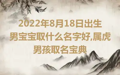 2022年8月18日出生男宝宝取什么名字好,属虎男孩取名宝典