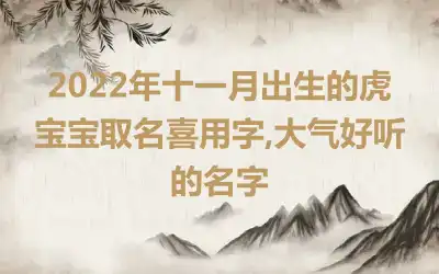 2022年十一月出生的虎宝宝取名喜用字,大气好听的名字
