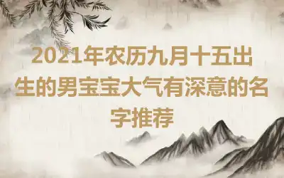 2021年农历九月十五出生的男宝宝大气有深意的名字推荐