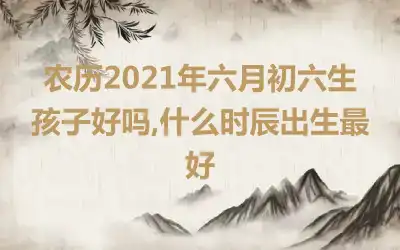 农历2021年六月初六生孩子好吗,什么时辰出生最好