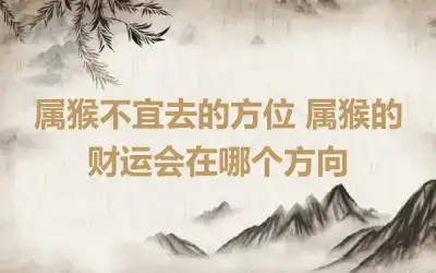 属猴不宜去的方位 属猴的财运会在哪个方向