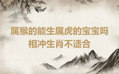 属猴的能生属虎的宝宝吗 相冲生肖不适合