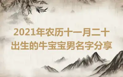 2021年农历十一月二十出生的牛宝宝男名字分享