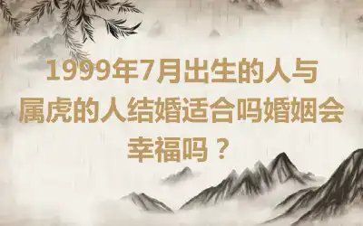 1999年8月出生的人与属虎的人结婚适合吗婚姻会幸福吗？