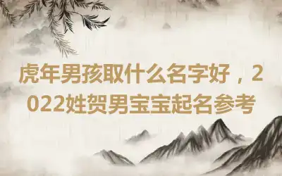 虎年男孩取什么名字好，2022姓贺男宝宝起名参考
