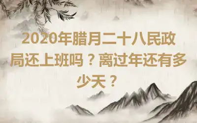 2020年腊月二十八民政局还上班吗?离过年还有多少天?