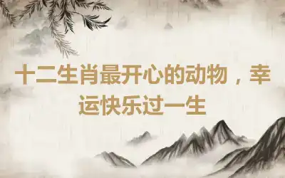 十二生肖最开心的动物，幸运快乐过一生